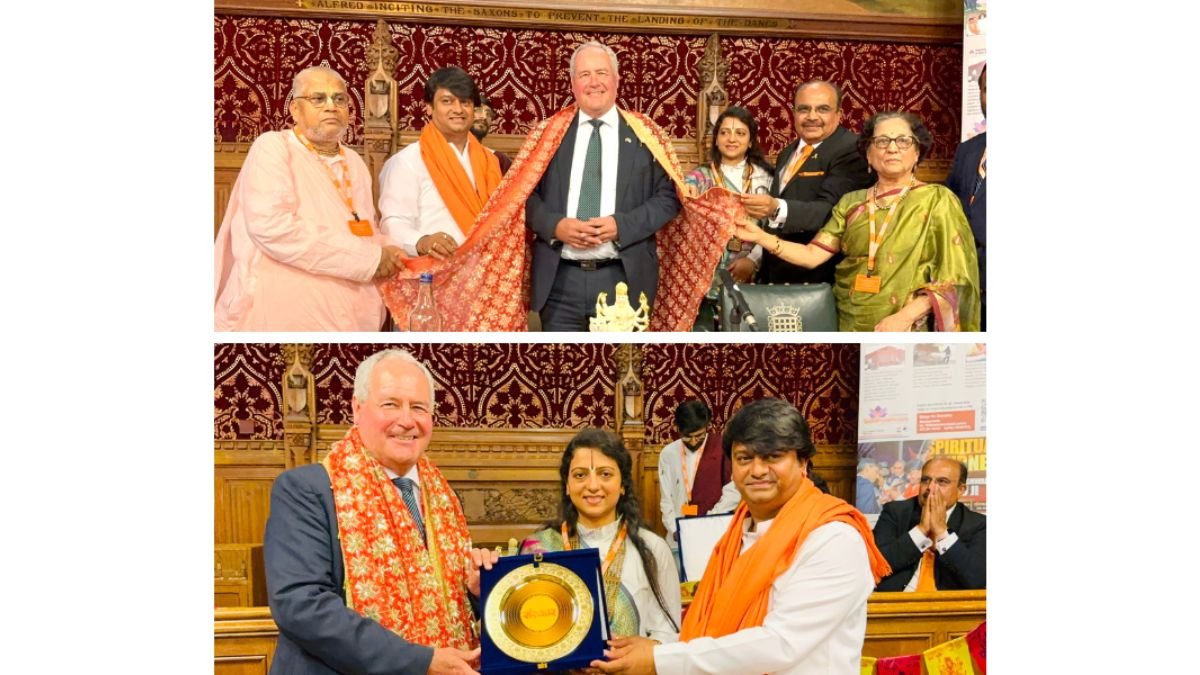 British Parliament Hosts First Pre-Navratri Awards Ceremony with Shri Rajrajeshwar Guruji and Other Distinguished Members